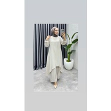 Golda Dress Kadın Keten Ikili Takım Taş