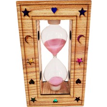 Pileli Store Ahşap Işıklı Kum Saati