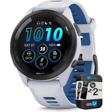 Garmin 010-02810-01 Forerunner 265 Gps Akıllı Saat Whitestone/tidal Blue | Resmi Abd Ortak Modeli | Sche With 2 Yr Cps Advancedd Protection Pack