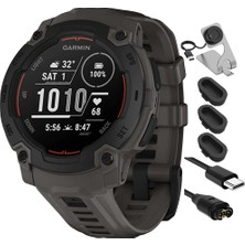 Garmin 010-02932-00 Instinct E 40MM Rugged Açık Gps Akıllı Saat 7/24 Sağlık Izlemesi, Deco Essentials Şarj Dock, Silikon Dust Cover 3 Pack ve USB Type C Şarj Kablosu