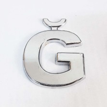 Pileli Store Ğ Harfi Villa Tipi Krom Yapışkanlı 9 cm Harf