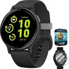 Garmin 010-02862-10AKTIF 5 Fitness Akıllı Saat, Black | Resmi Abd Ortak Modeli | Deco Essentials 2pack Ekran Koruyucu ve 2 Yr Cps Geliştirilmiş Koruma Paketi