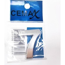 Pileli Store 4 cm Plastik Krom Kaplama Kapı Numarası - 7