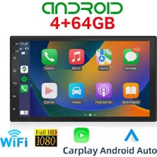 Naviactgo 7inç 4gb Ram 64GB Hafıza QLED Fanlı Pro Android Multimedya Carplay Teyp