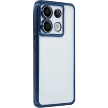 Pileli Store  Xiaomi Redmi Note 13 Pro 5g Kılıf Razer Lensli Silikon - Sierra Blue