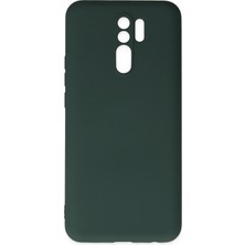 Pileli Store  Xiaomi Redmi 9 Kılıf Nano Içi Kadife Silikon - Koyu Yeşil