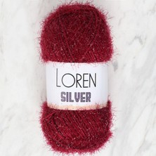 Pileli Store Loren Silver Mürdüm El Örgü Ipi - RS0026 - 34083