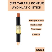 SETBEAUTY Çift Taraflı Kontür Aydınlatıcı Stick No:03