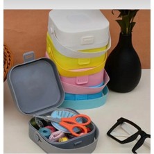 Atlas Hobi Mini Plastik Çantalı Dikiş Kutusu, Taşınabilir Dikiş Seti, Igne Seti, Iplik Seti, Seyahat Dikiş Seti
