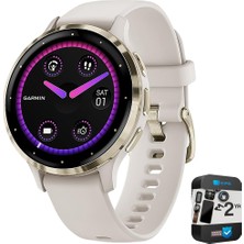 Garmin Venu 3s Fitness Gps Gold Bezel W/ıvory Case (41MM) - Akıllı Saat 010-N2785-04 Sche With 2 Yr Cps Geliştirilmiş Koruma Paketi