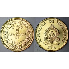 Banknoting Honduras 5 Centavos 2014 Çil.