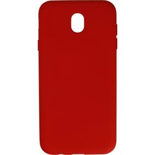 Pileli Store  Samsung Galaxy J7 Pro / J730 Kılıf Nano Içi Kadife Silikon - Kırmızı