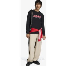 Adidas Bol Fileli Erkek Bej Eşofman Altı.-