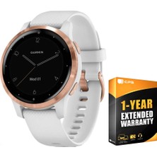 Garmin 010-02172-21 4s Akıllı Saat White/rose Gold Sche ile 1 Yr Cps Geliştirilmiş Koruma Paketi