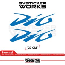 Sv Sticker Works Honda Dio Sticker Uyumlu Yazı – Yüksek Kalite Özel Kesim Folyo (2'li Set)