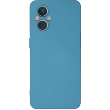 Pileli Store  Oppo Reno 7 Lite Kılıf Nano Içi Kadife Silikon - Mavi