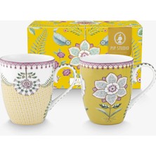 Pip Studio Lily & Lotus Sarı Porselen Kupa Seti 350 ml