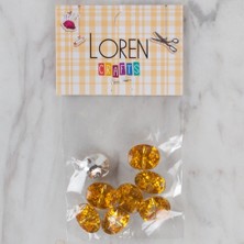 Pileli Store Loren Crafts Hardal Sarısı 8 Li Düğme - 242