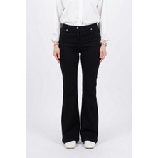 Lale Butik Ispanyol Paça Jean Pantolon 16187 Siyah
