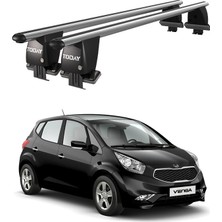 Today Auto Royal Kia Venga (2014 ve Sonrası) Uyumlu Gri Ara Atkı Port Bagaj Tavan Barı