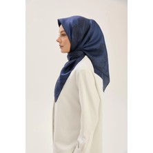 Maisa Hale Tivil Ipek Eşarp 90*90 cm - Gece Mavisi