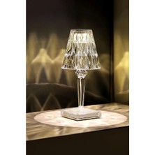 Pileli Store Kristal Abajur LED Kumandalı ve Dokunmatik Masa Lambası
