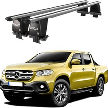 Today Auto Royal Mercedes  X-Class (2018 ve Sonrası) Uyumlu Gri Ara Atkı Port Bagaj Tavan Barı