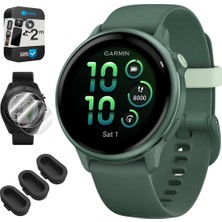 Garmin 010-02985-02 Vıvoactıve 6 Health & Fitness Gps Akıllı Saat, 2 Yr Cps Geliştirilmiş Koruma Paketi, Silikon Dust Covers & 2pack Ekran Koruyucu