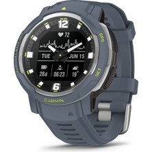 Garmin Instinct Crossover, Rugged Hybrid Akıllı Saat, Analog Hands And Digital Display, Blue Granite