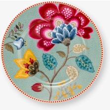 Pip Studio Fantasy Blooming Tales Mavi Porselen Pasta Tabağı 17 cm