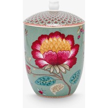 Pip Studio Fantasy Blooming Tales Mavi Porselen Saklama Kabı 1500 ml