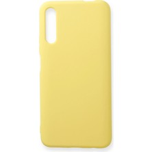 Pileli Store  Huawei P Smart Pro / Y9S Kılıf Nano Içi Kadife Silikon - Sarı