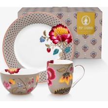 Pip Studio Fantasy Blooming Tales Haki Porselen Tabak Seti 21 Cm