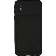 Pileli Store  Samsung Galaxy A01 Core Kılıf Kelvin Kartvizitli Silikon - Siyah