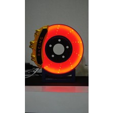 MORFEM3D Disk Fren Tasarımlı Dekoratif Lamba - Model 2 – Araba Tutkunlarına Özel Masa Üstü Tasarım