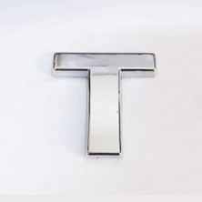 Pileli Store T Harfi Villa Tipi Krom Yapışkanlı 9 cm Harf