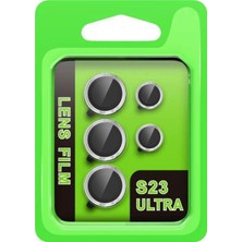 Pileli Store  Samsung Galaxy S23 Ultra Raze Metal Kamera Lens - Gümüş