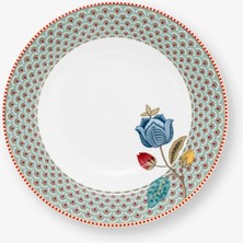 Pip Studio Fantasy Blooming Tales Mavi Porselen Çukur Tabak 21,5 cm