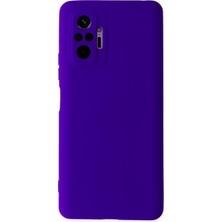 Pileli Store  Xiaomi Redmi Note 10 Pro Kılıf Nano Içi Kadife Silikon - Mor
