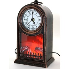 Pileli Store LED Işıklı Saatli Şömine AALK2509