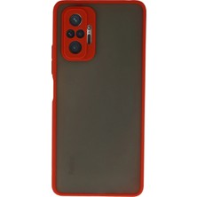 Pileli Store  Xiaomi Redmi Note 10 Pro Kılıf Montreal Silikon Kapak - Kırmızı