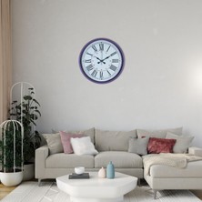 Pileli Store Mor Roma Rakamlı 36 cm Duvar Saati