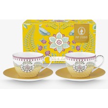 Pip Studio Lily & Lotus Sarı Porselen Çay Fincan Seti 280 ml