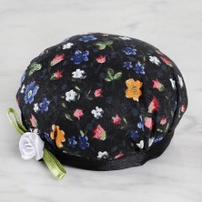 Pileli Store Loren Kola Takılabilir Iğnedenlik Siyah Çiçekli