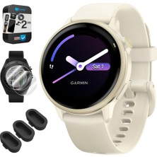 Garmin 010-02985-01 Vıvoactıve 6 Health & Fitness Gps Akıllı Saat, Silikon Bantı ile 2 Yr Cps Geliştirilmiş Koruma Paketi, Deco Essentials Silikon Toz Kapakları ve 2pack Ekran Koruyucusu