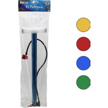 Pileli Store Ters Basmalı Metal Gövde Plastik Kol Iran El Pompası 55CM Top - Bisiklet - Motor Ayaklık Aparat