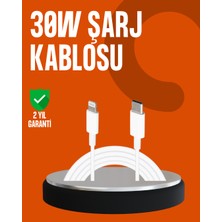 Pileli Store 30W Type-C Lightning Hızlı Şarj Kablosu 1.2m iPhone Uyumlu