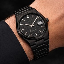 Korikom Siyah Gümüş Analog Erkek Kol Saati STC11991