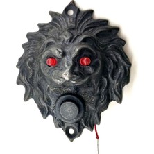 Pileli Store Antika Tarz Dekoratif Pirinç  Kapı Zili - 100X78 Mm, Oksit, LED Işıklı