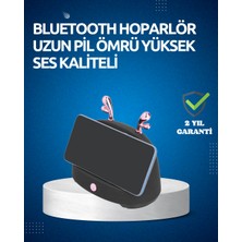 Pileli Store Akıllı Kablosuz Telefon Tutucu ve Stereo Hoparlör – Kolay Kullanım ve Yüksek Ses Kalitesi